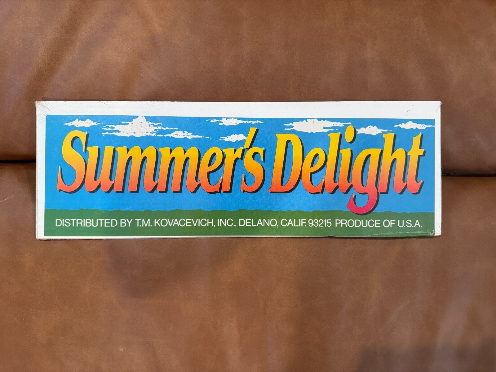 Vintage Summer\'s Delight Paper Advertisement Sign