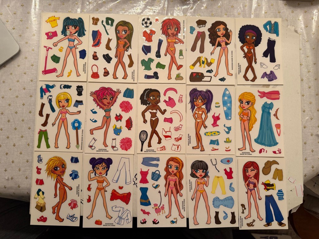 bratz vending machine stickers 2006 set of 15 quanity