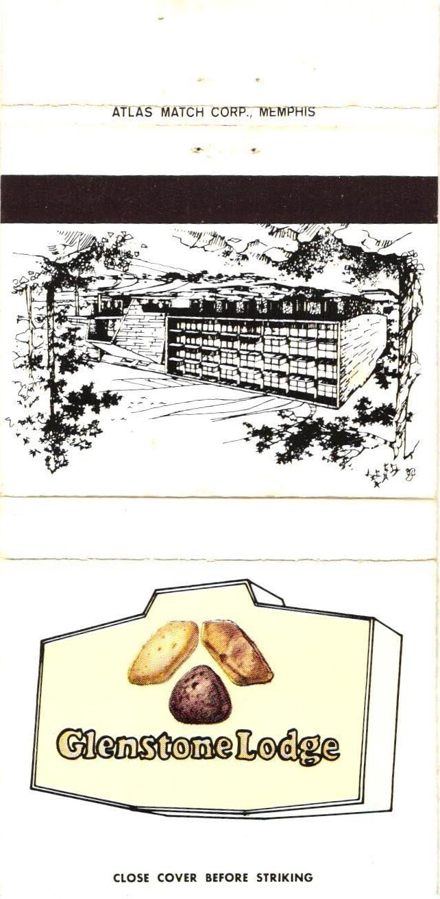 Glenstone Lodge Vintage Matchbook Cover 1970s-80s Glenstone Lodge Vintage Matchbook Cover 1970s-80s