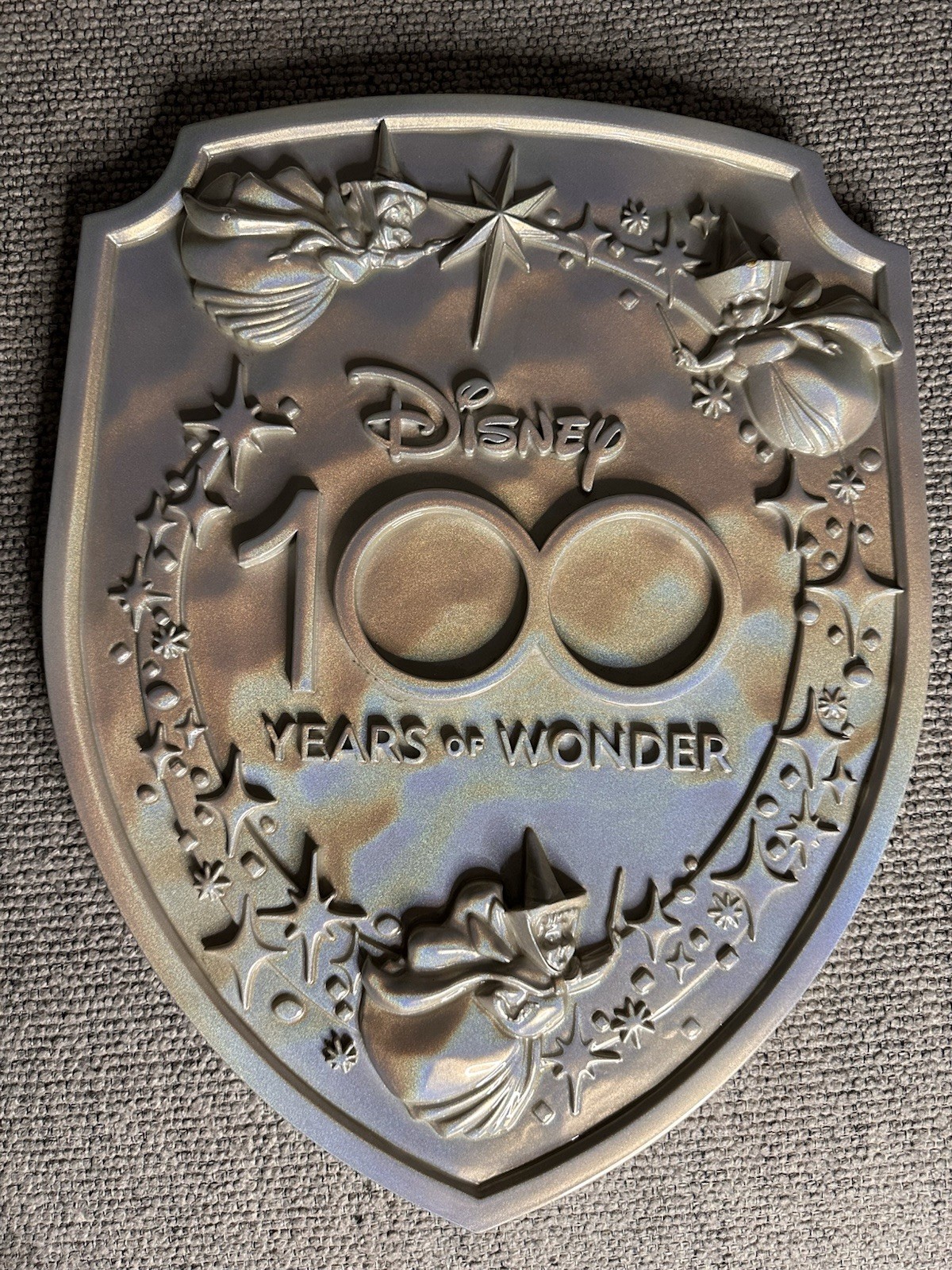 Disney100 Disneyland Park-Used Lamp Post Shield Authentic Display On Mainstreet Disney100 Disneyland Park-Used Lamp Post Shield Authentic Display On Mainstreet