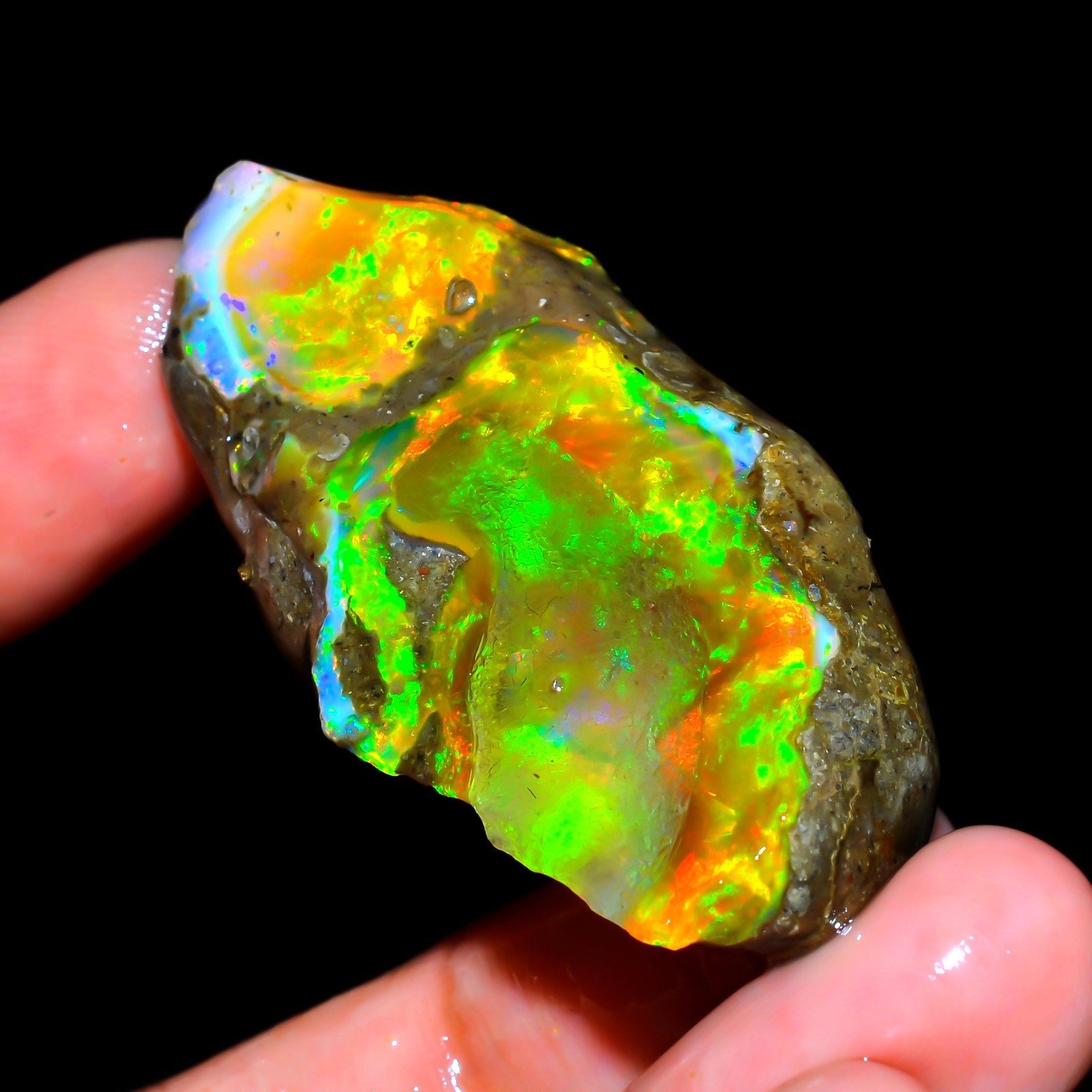 Stunning Ethiopian Opal Rough 68 Cts, Large Oil Opal Specimen Natural Opal