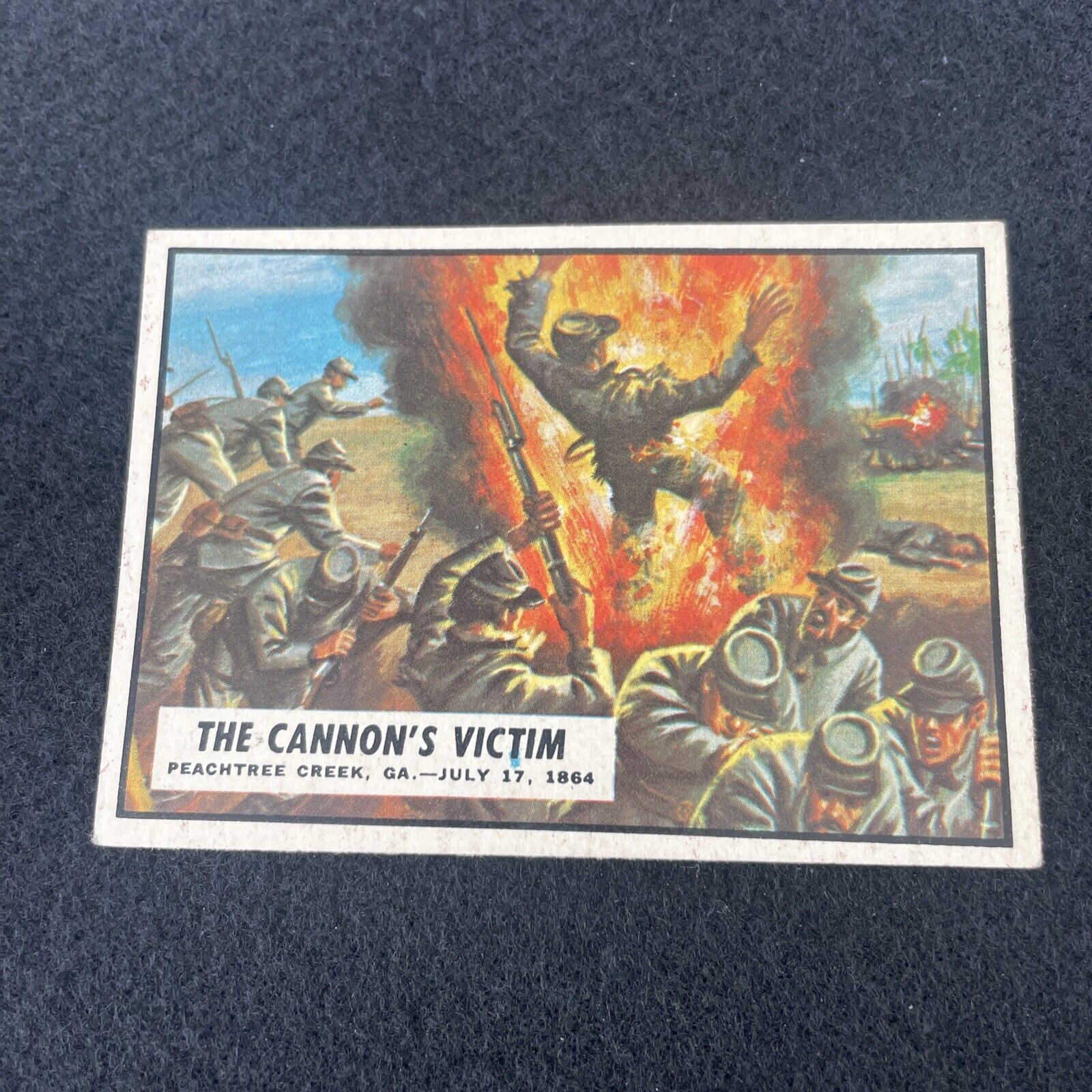 1962 Topps Civil War News Card #72 THE CANNON'S VICTIM Vintage 60s Trading Cards