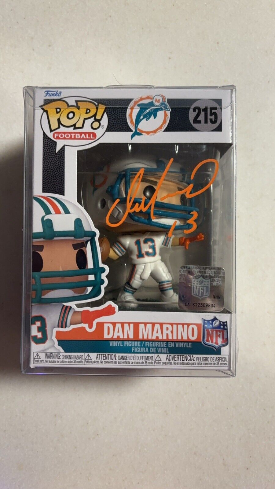 Signed Dan Marino Funko Pop Beckett COA (Autographed) Miami Dolphins