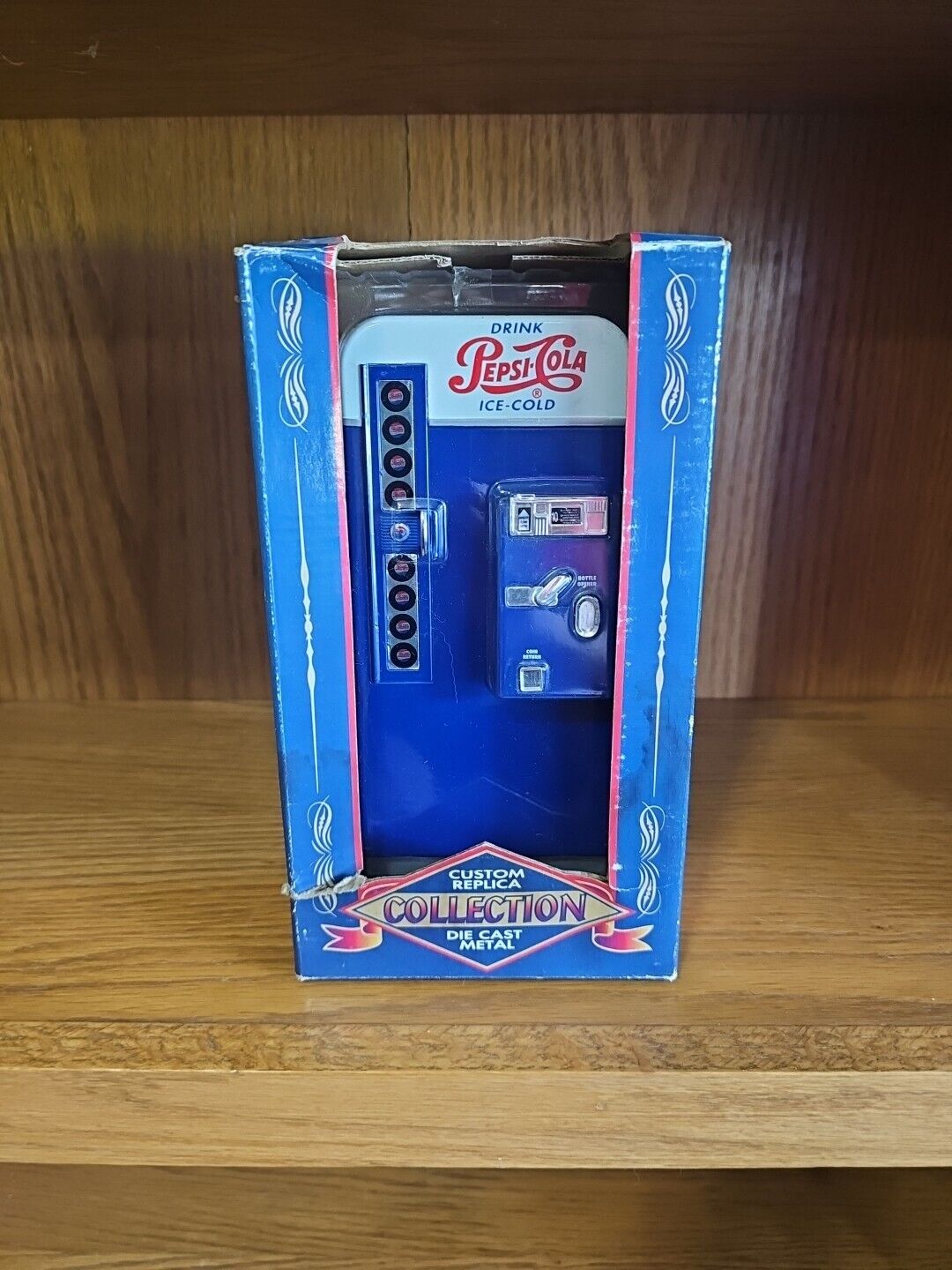 Pepsi Cola Vending Machine Custom Replica 50's Die Cast Metal 1997 NEW SEALED