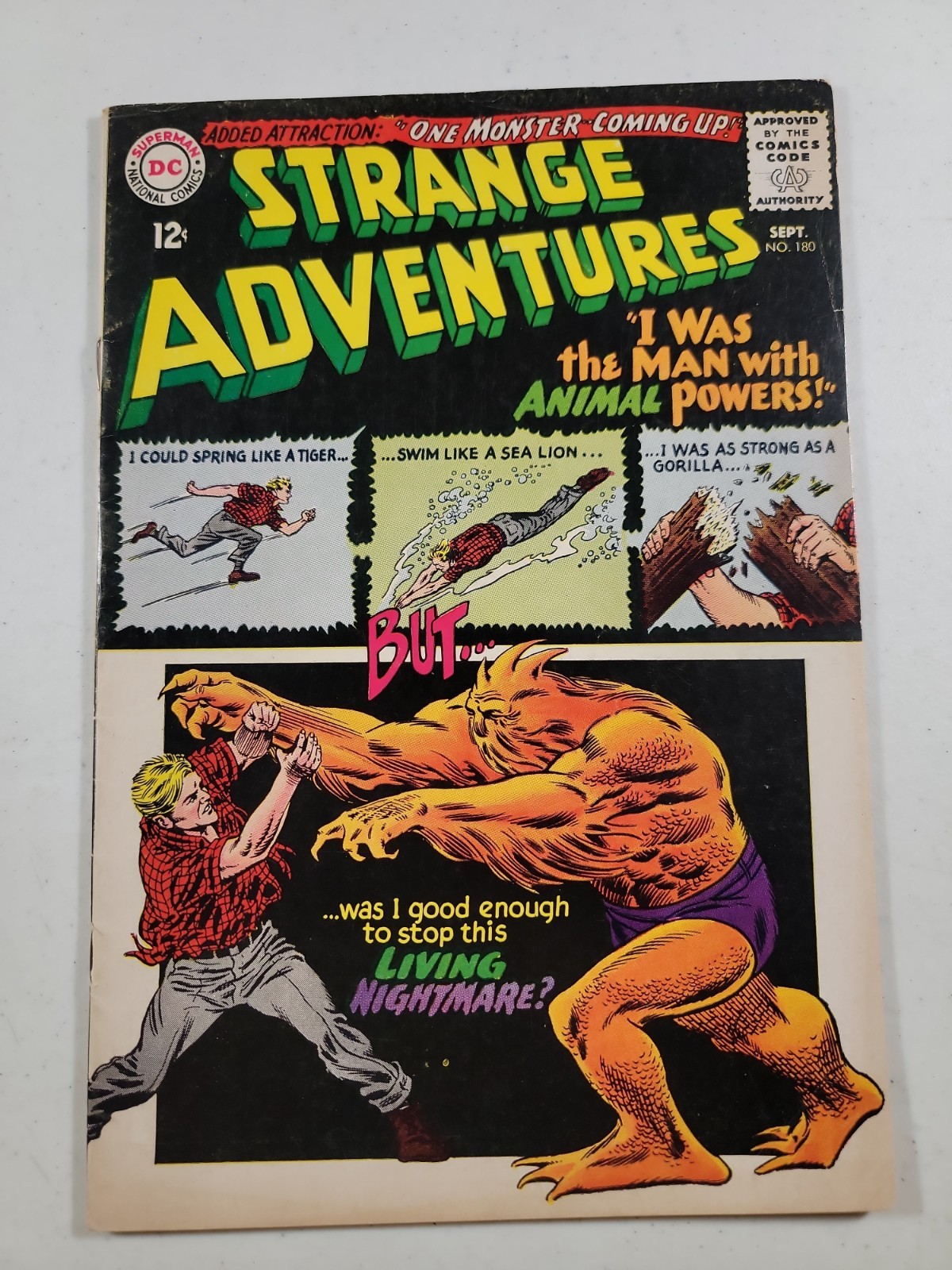 STRANGE ADVENTURES #180 (1965) DC Silver Age KEY 1st Appearance ANIMAL MAN