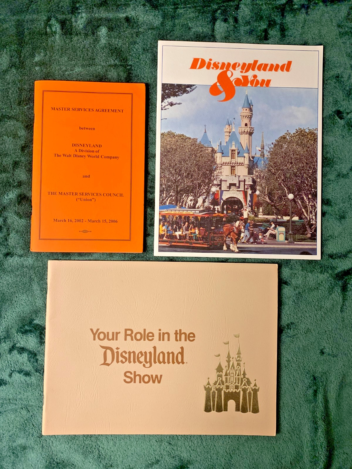 Vintage collection of Disneyland Cast Member Training Booklets role in show HTF