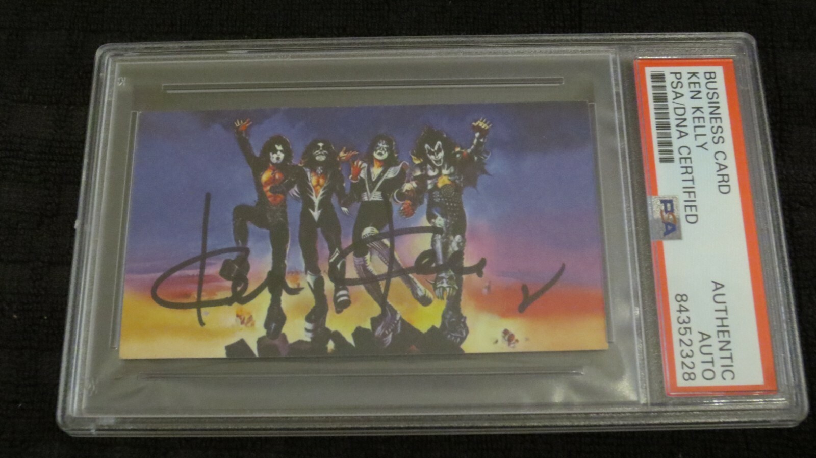 Ken Kelly signed autographed psa slabbed business card Kiss Destroyer & Love Gun Ken Kelly signed autographed psa slabbed business card Kiss Destroyer & Love Gun