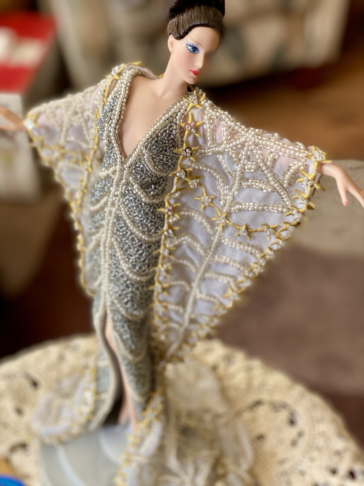 VTG Retired Erte Stardust Mattel 1993 Porcelain Doll with Stand And Accessories VTG Retired Erte Stardust Mattel 1993 Porcelain Doll with Stand And Accessories
