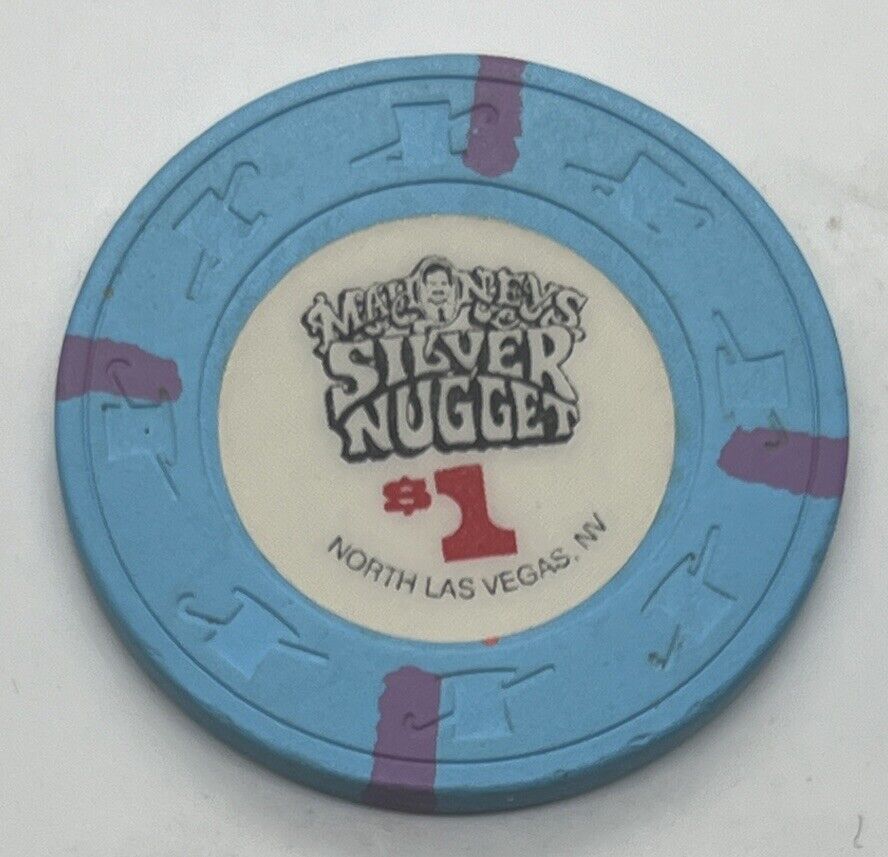 Mahoney’s Silver Nugget $1 Casino Chip N Las Vegas NV Nevada - H&C 1989