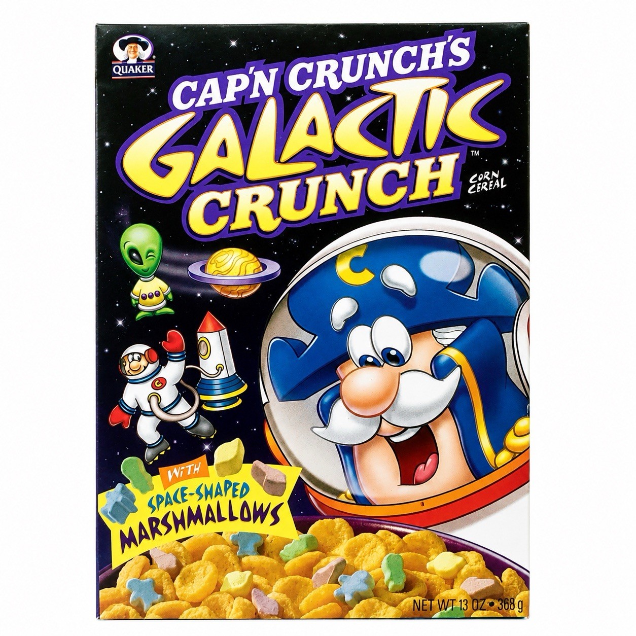 ULTRA RARE 2001 Quaker Cap\'n Crunch Galactic Crunch Cereal Box SEALED