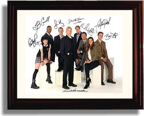 8x10 Framed NCIS Autograph Promo Print - NCIS Cast