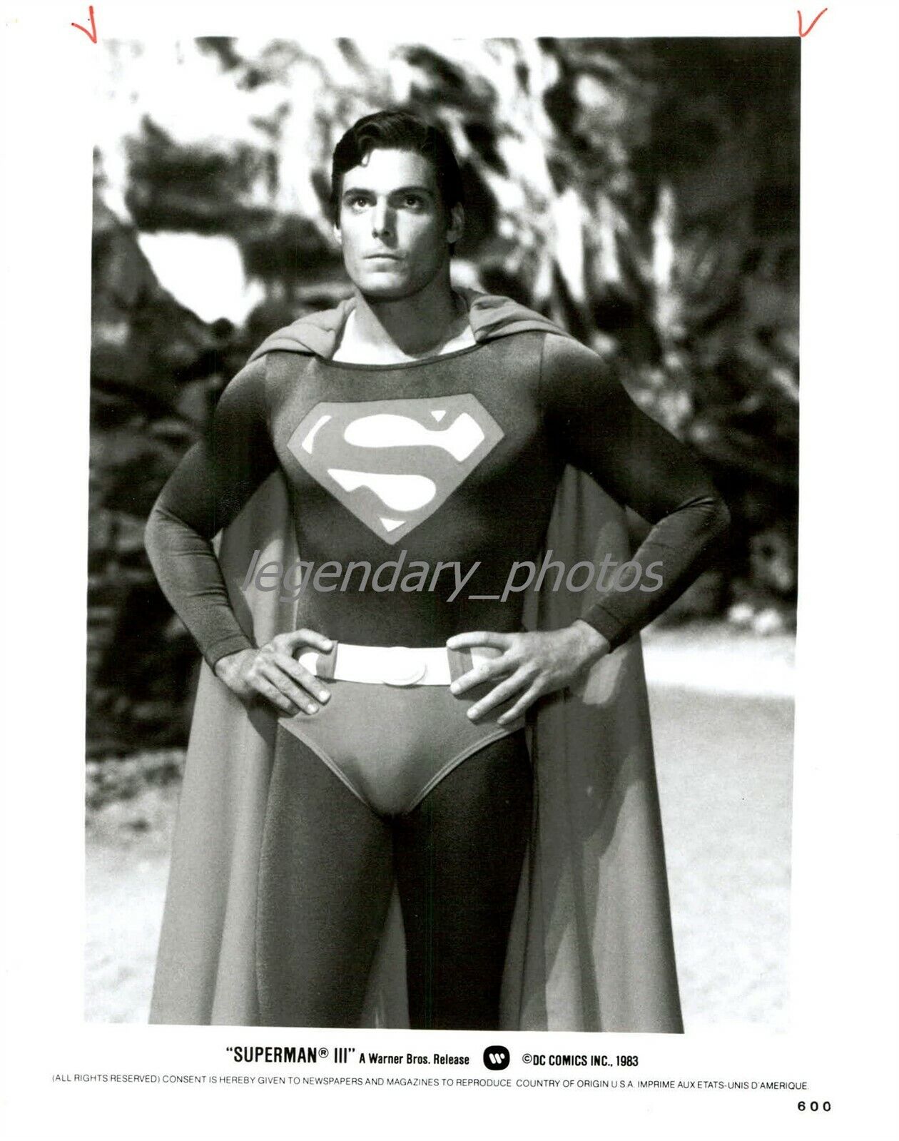1983 Actor Christopher Reeves as Superman Original News Service Photo