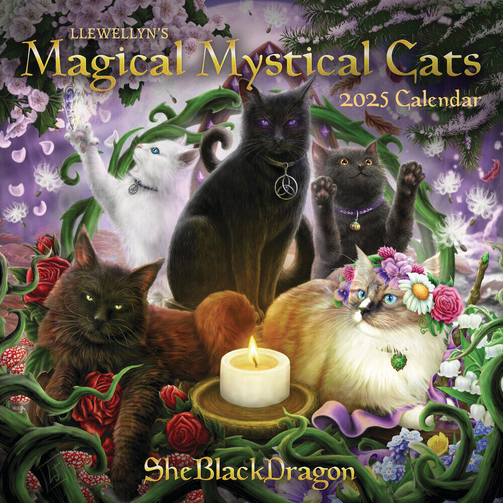 Llewellyn's 2025 Magical Mystical Cats Wall Calendar