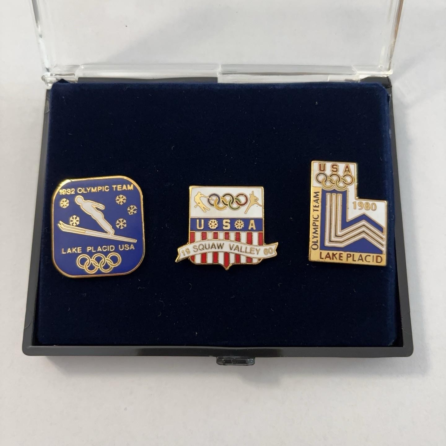 Vintage USA Olympic Team Enamel Lapel Pins Lot Lake Placid Squaw Valley Set Vintage USA Olympic Team Enamel Lapel Pins Lot Lake Placid Squaw Valley Set