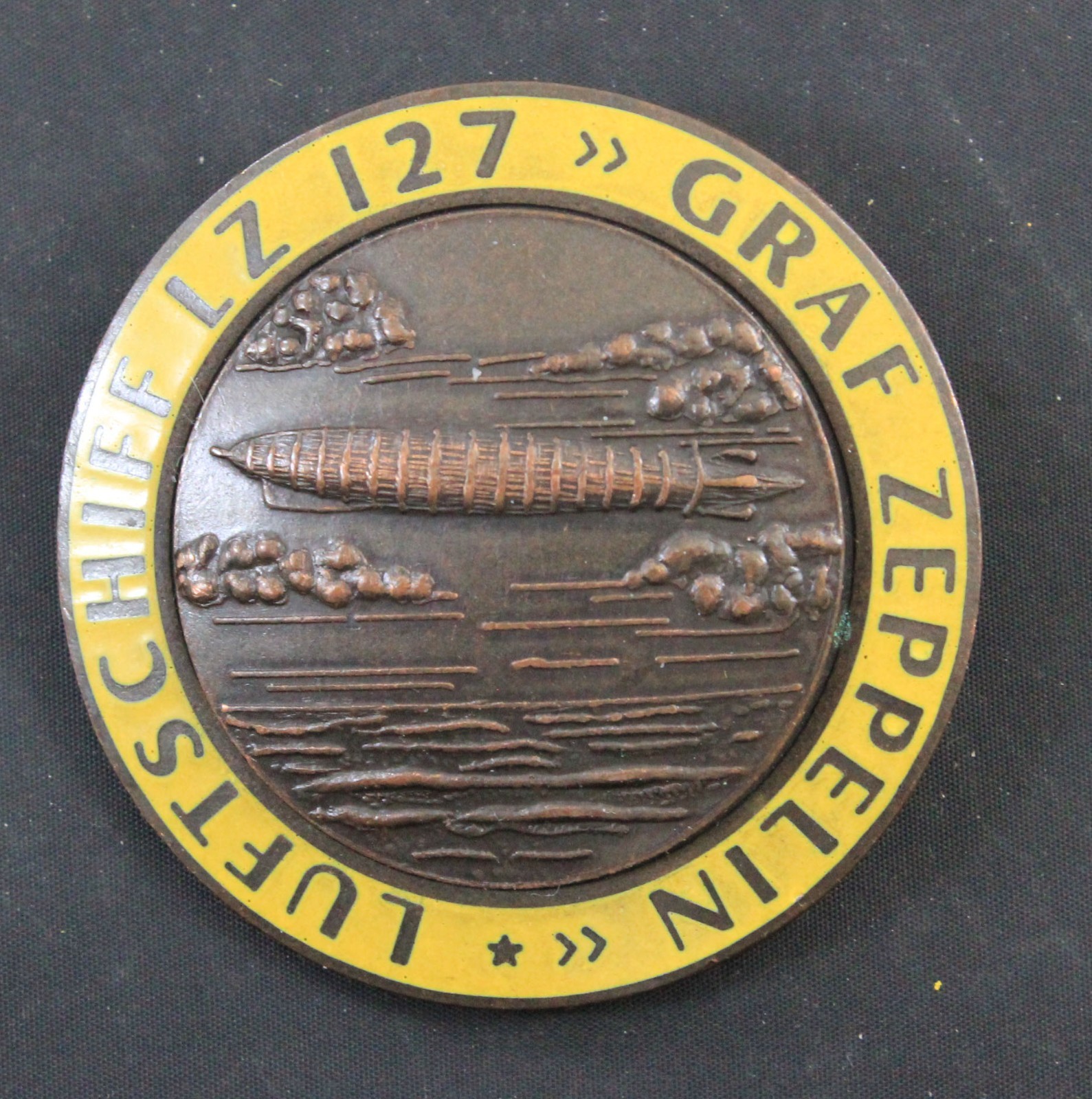 German Pre‑WWII Graf Zeppelin “Luftschiff LZ 127” Airship Badge Original pre‑war German Pre‑WWII Graf Zeppelin “Luftschiff LZ 127” Airship Badge Original pre‑war