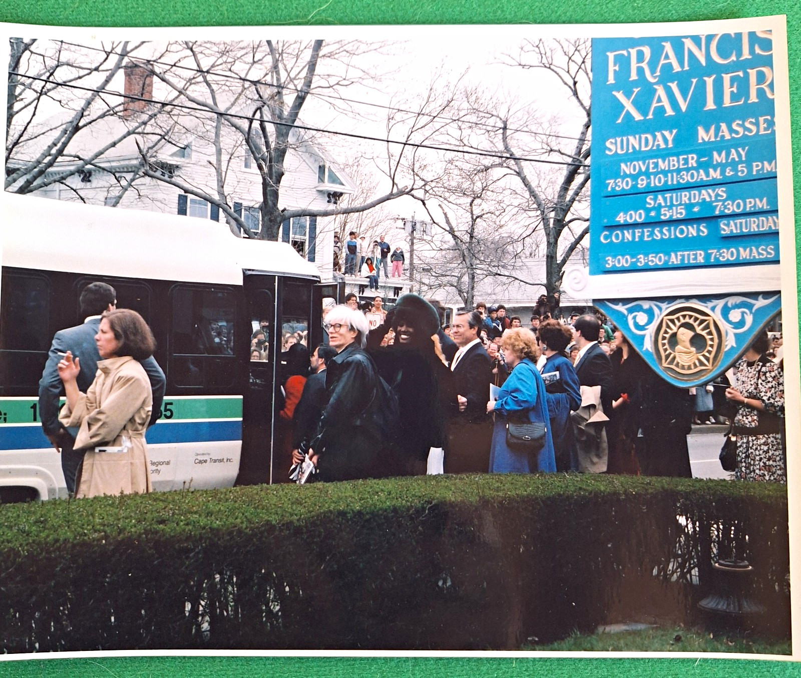 Andy Warhol,Grace Jones Photo Crowd Outside, Francis Xavier Church, Kennedys