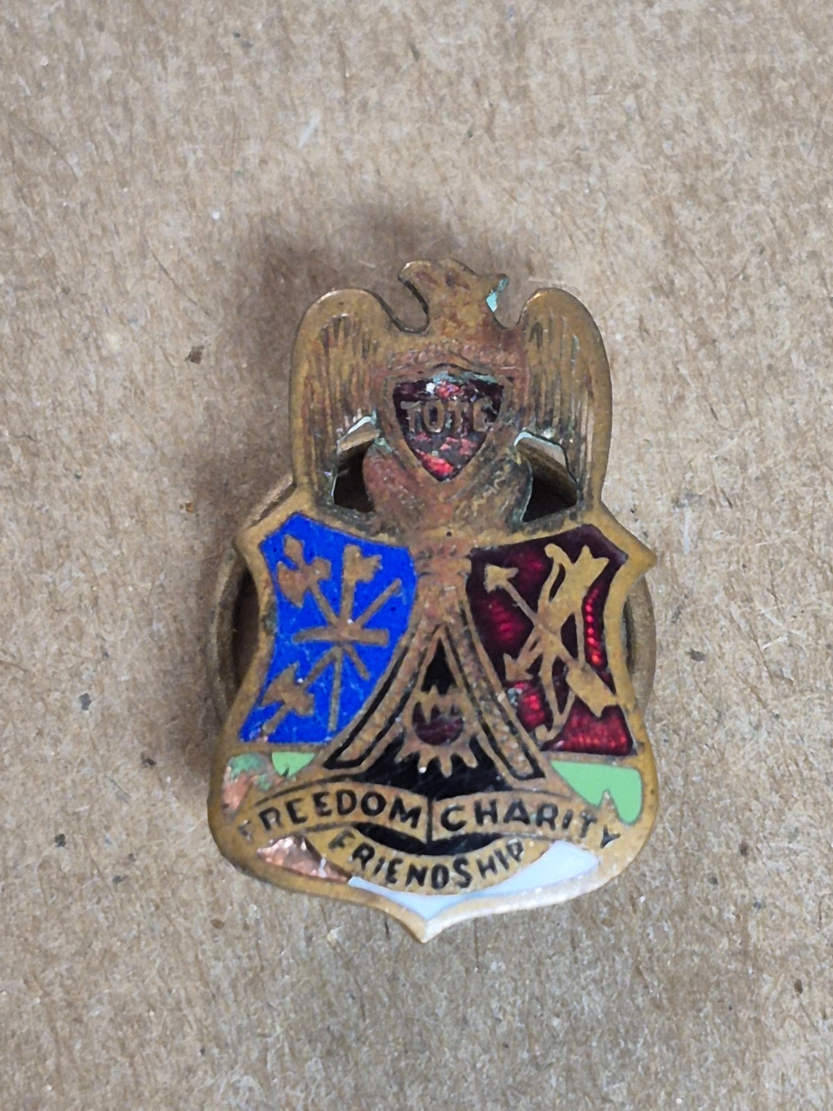 IORM Improved Order of Red Men Fraternal Brass Screw Back Lapel Pin JP843 IORM Improved Order of Red Men Fraternal Brass Screw Back Lapel Pin JP843