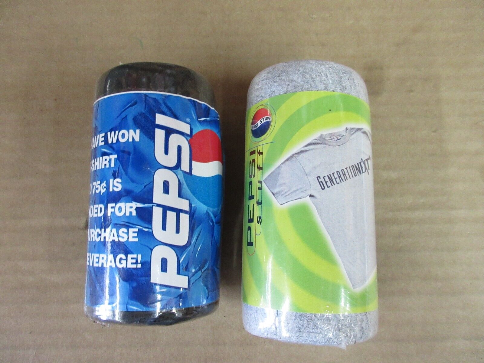 Vintage NOS 2 1990s Pepsi Generation Next Pepsi Stuff T Shirt Gray and Black