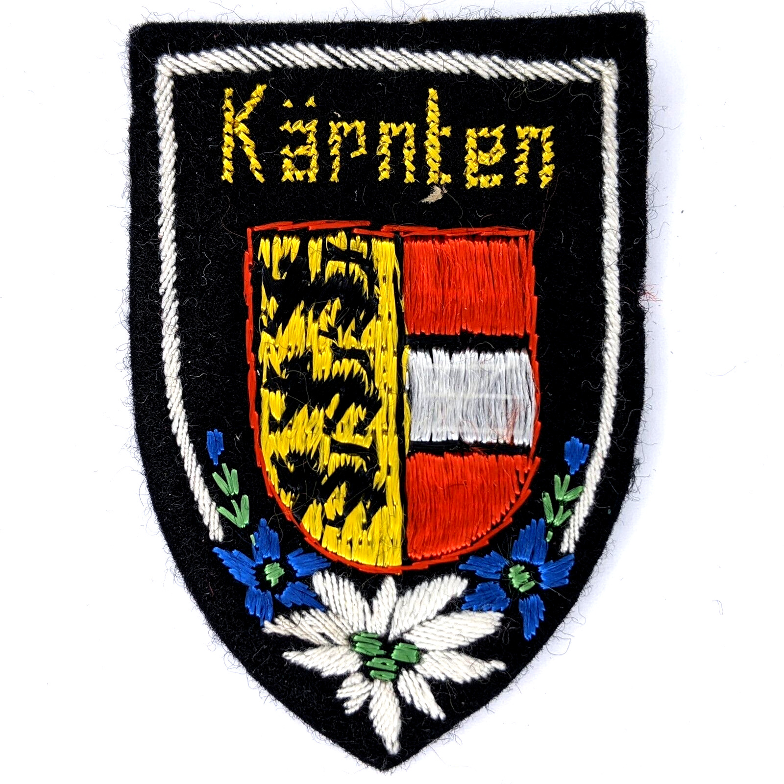 Karnten Carinthia, Austria State Coat of Arms Black Cloth Patch Embroidered C38