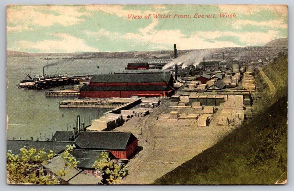 eStampsNet - View of Water Front Everett WA 1910 Postcard