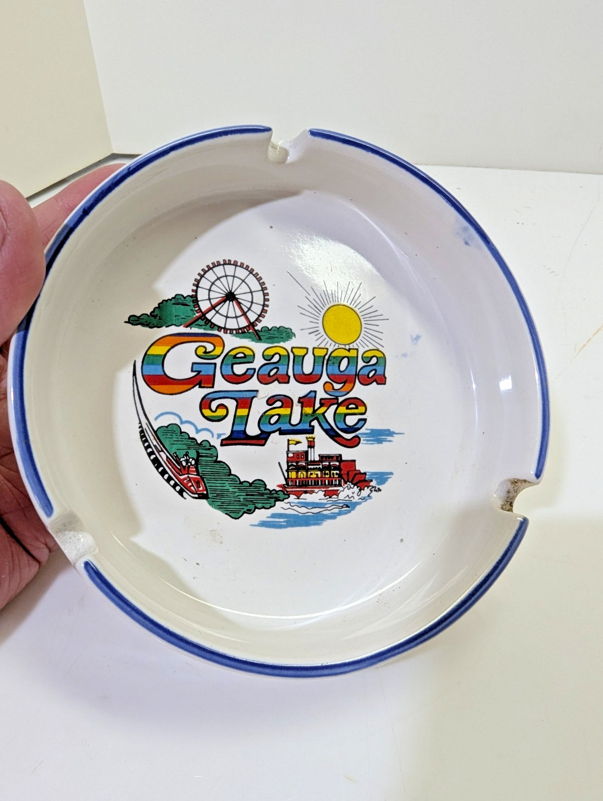 Vintage Geauga Lake Ashtray Aurora Ohio Amusement Park