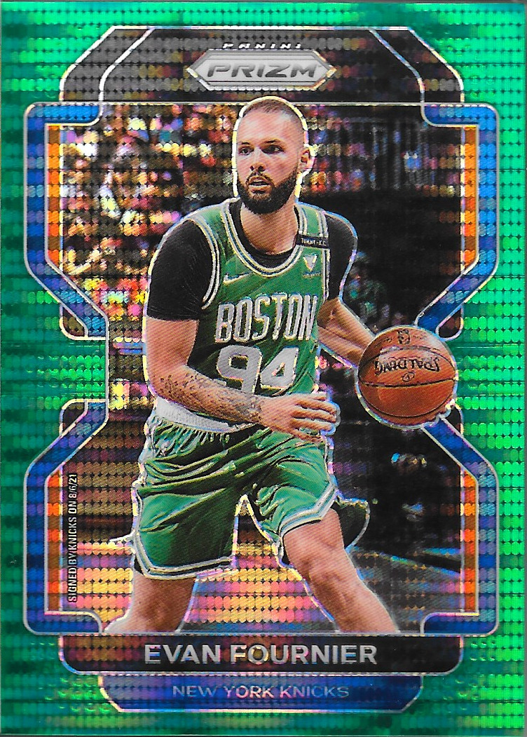 2021-22 Prizm Evan Fournier Green /25 #153 Knicks / Celtics France NBA