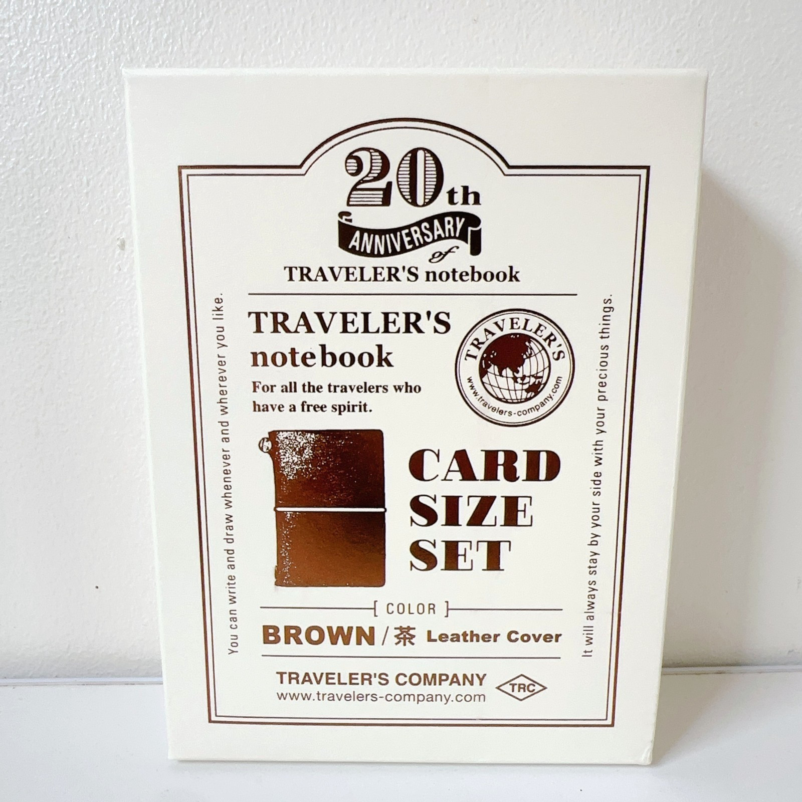 TRAVELERS Notebook Limited Card Size 20th Anniversary Set Brown JAPAN
