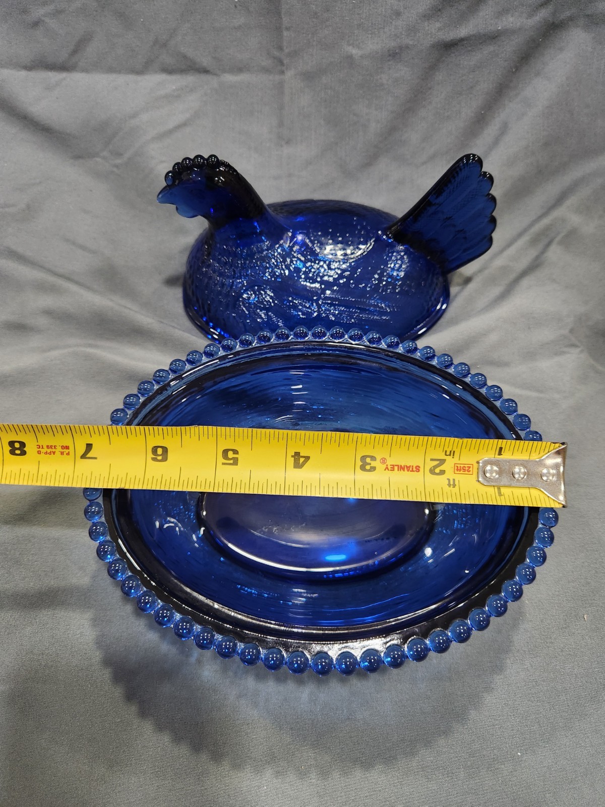 New Indiana Style Cobalt Blue Hen On Nest 7