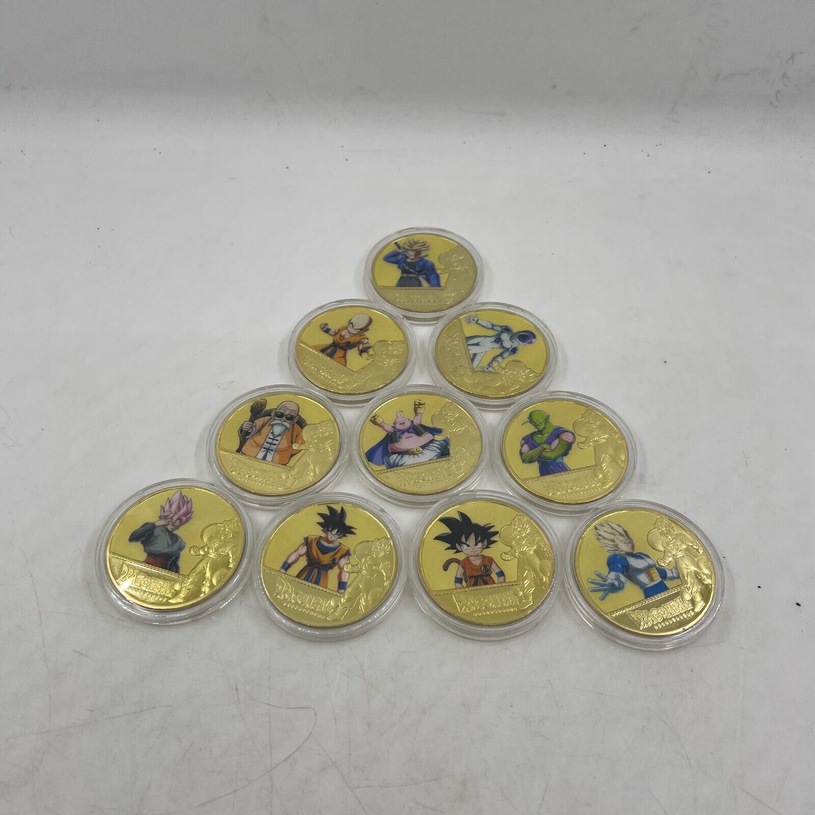 10 pcs Japan Cartoon Dragon Ballz Gold Coins Goko for Anime Coin Collection Gift