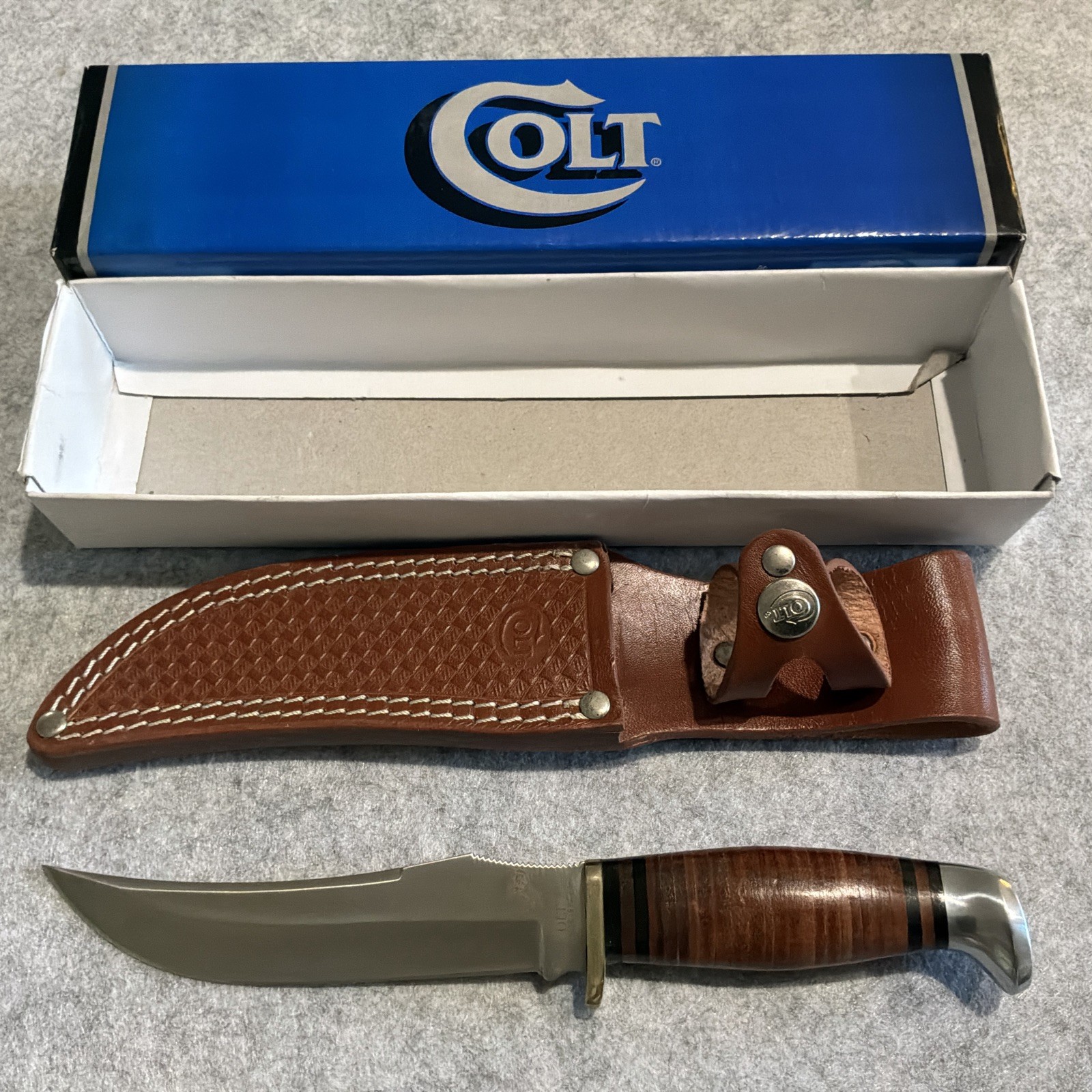 Colt CT295 Skinner Fixed Blade Knife W/ Leather Sheath New In Box
