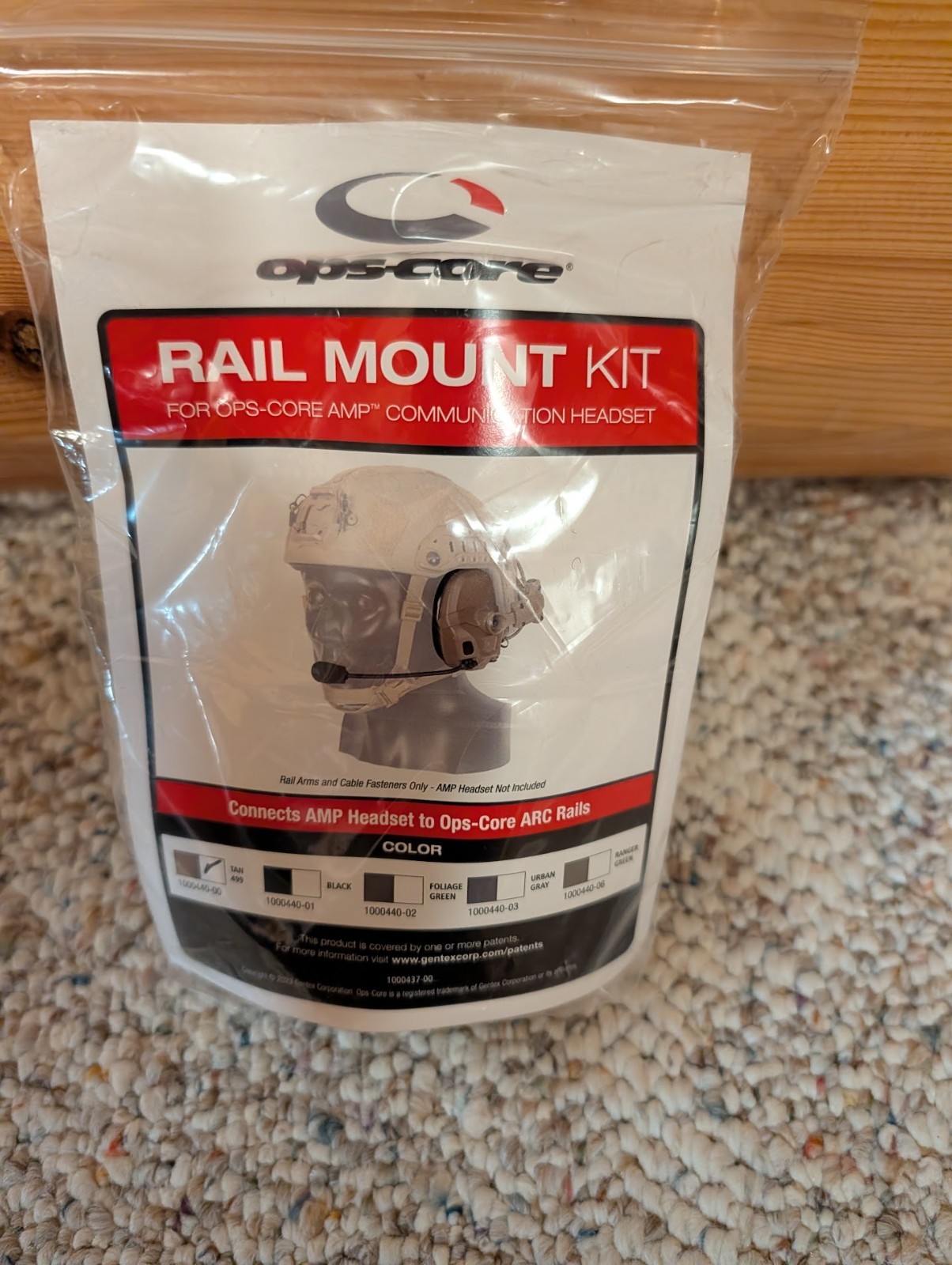 Ops-Core AMP Helmet Rail Mount Adapter Kit Tan 499 1000440-00
