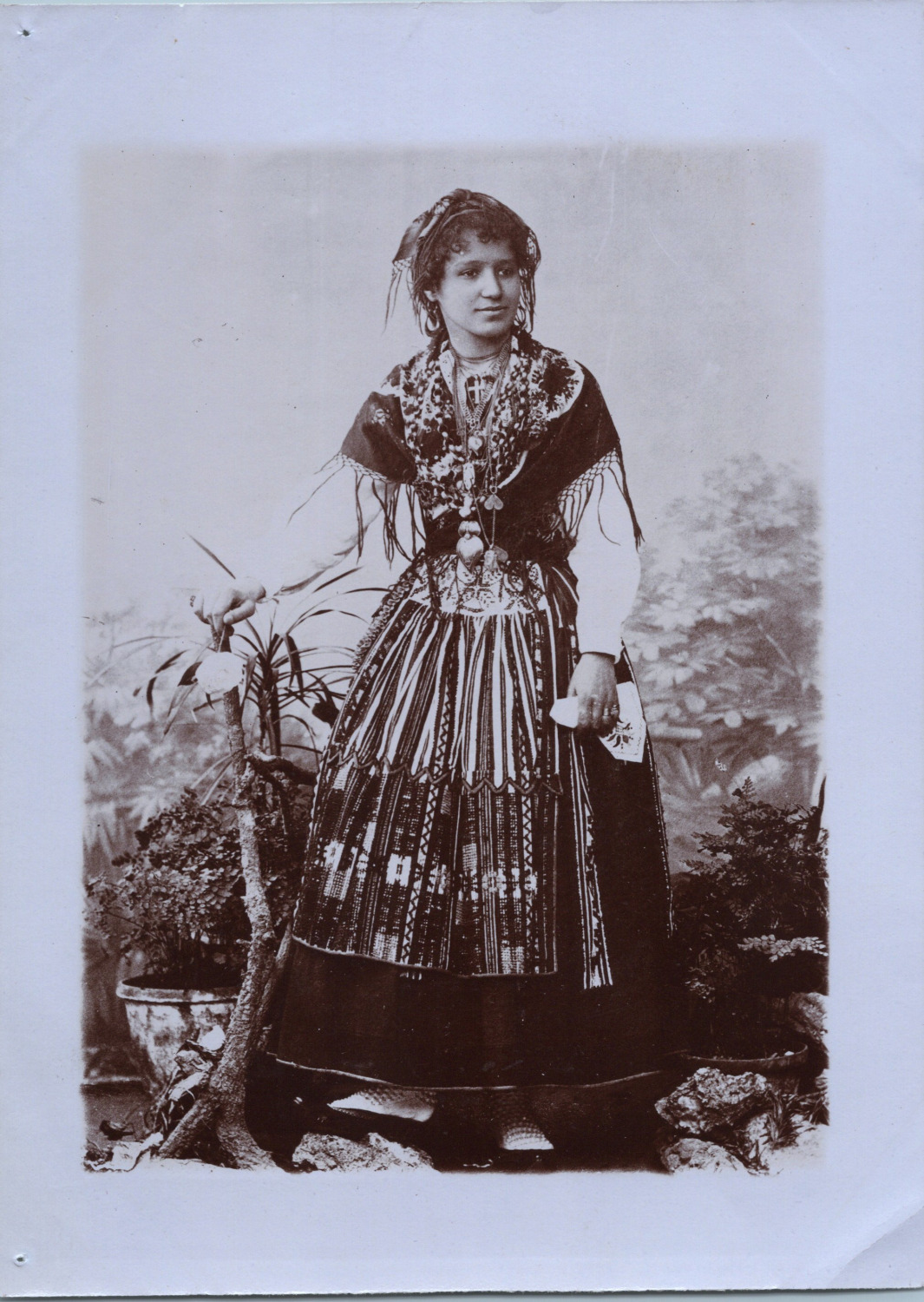 Portugal, Porto, Woman in Traditional Costume, Vintage Print, ca.1890 Print vi