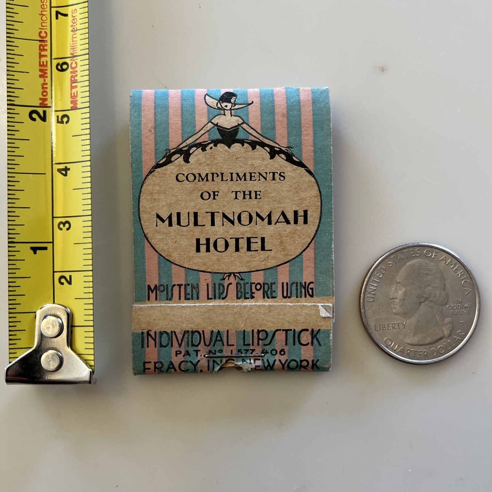 Vtg Lipstick Multnomah Hotel Tracy Inc Mid Century SameDayHandling & Fast USPS