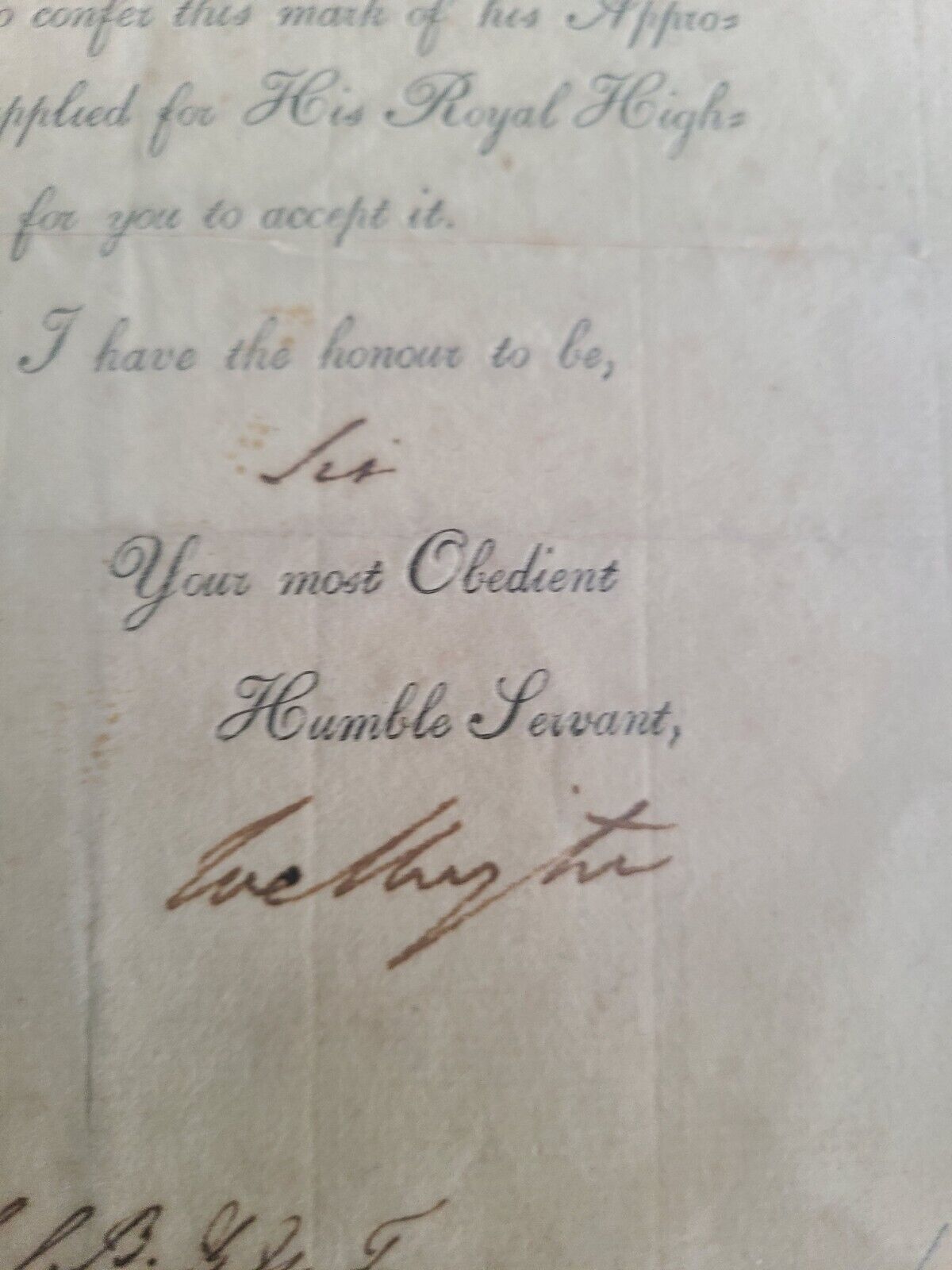 Duke Of Wellington Autograph Writes Recommendation Post Battle Of Waterloo 1815