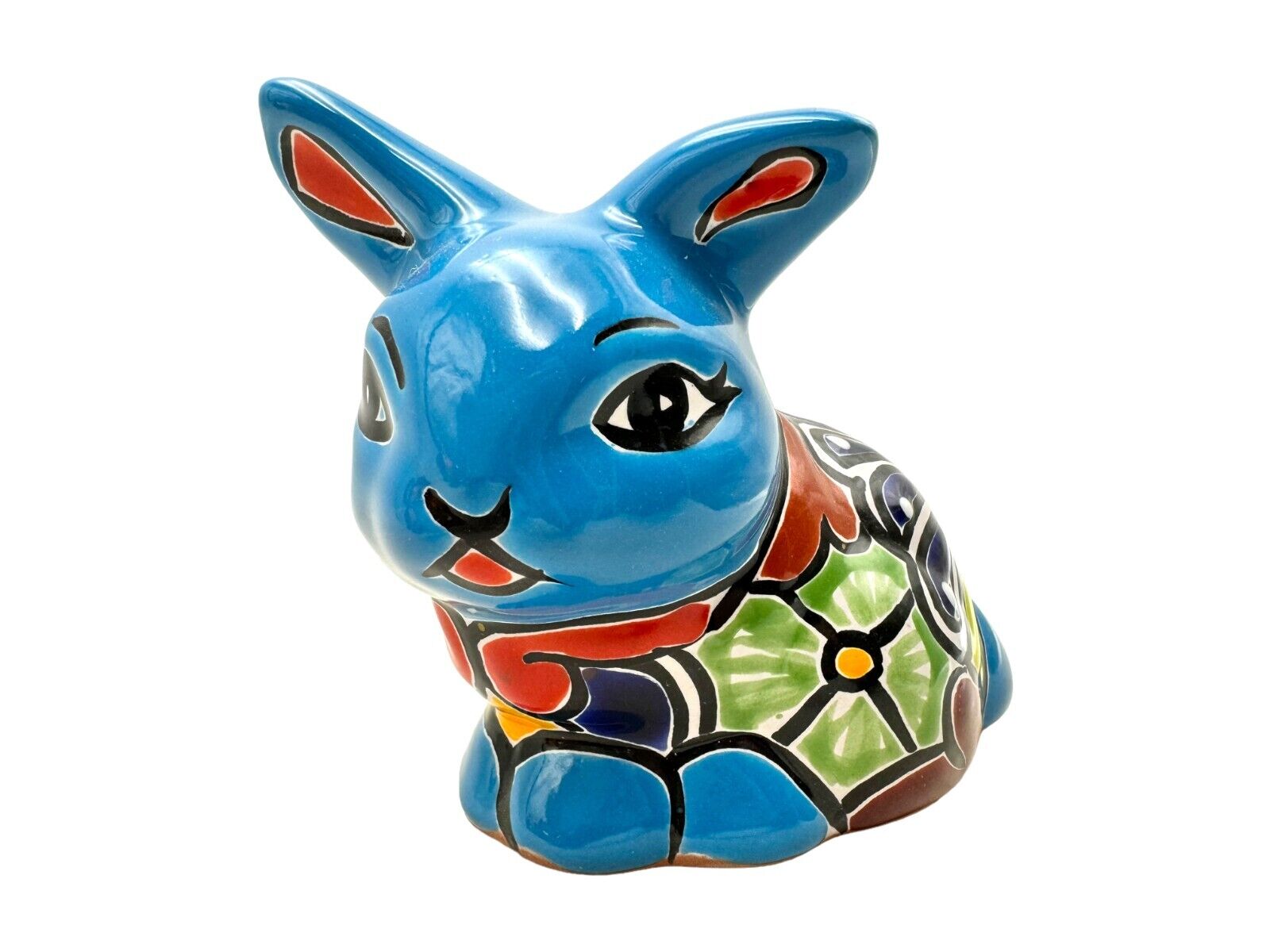 Talavera Bunny Rabbit Animal Mexican Pottery Handmade Hand Painted Home Decor