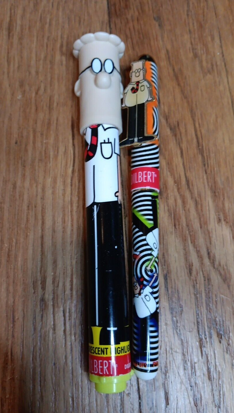 DILBERT Collectible Pen & Highlighter Bundle Pentech Open Box No Box Never Used