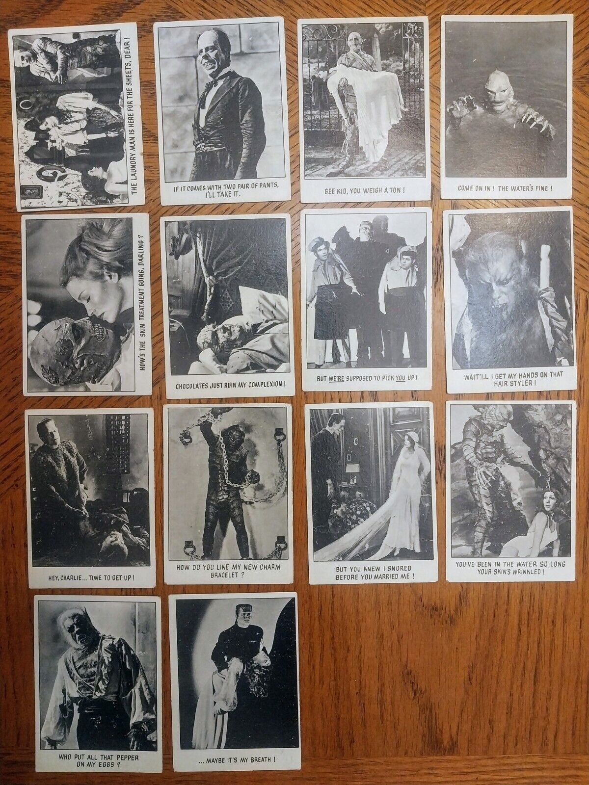 1973 TOPPS Creature Feature (You'll Die Laughing) Cards - Lot  Of 14, 1 OwnerME
