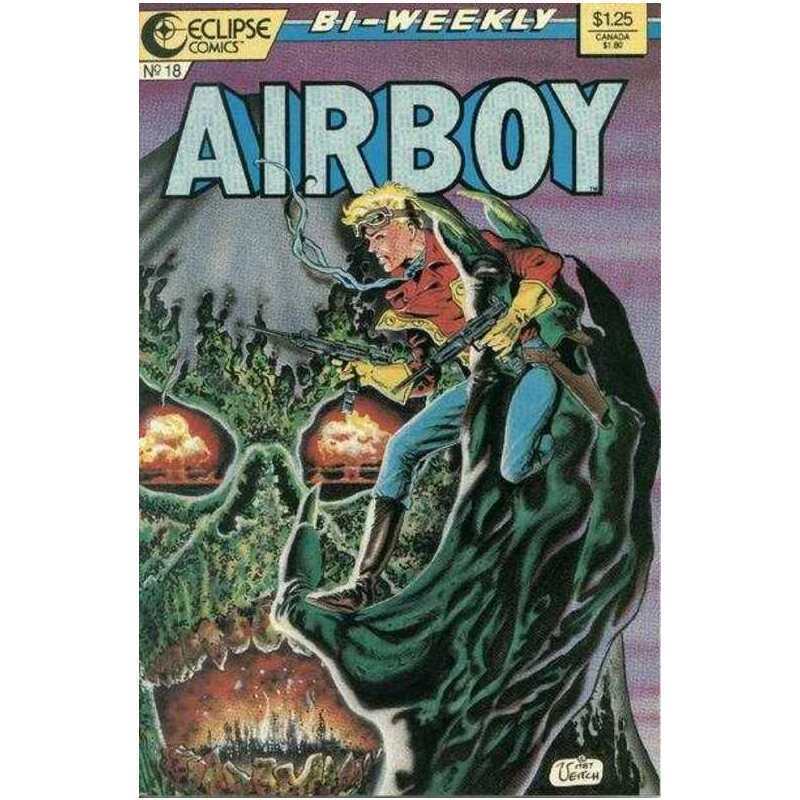 Airboy #18  - 1986 series Eclipse comics VF+ Full description below [c%