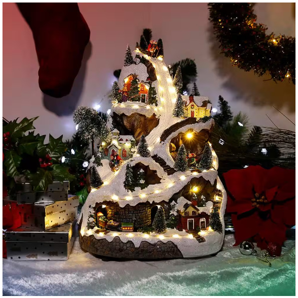 18 in. Tall Animated Winter Wonderland Set with LED Light and Music US STOCK