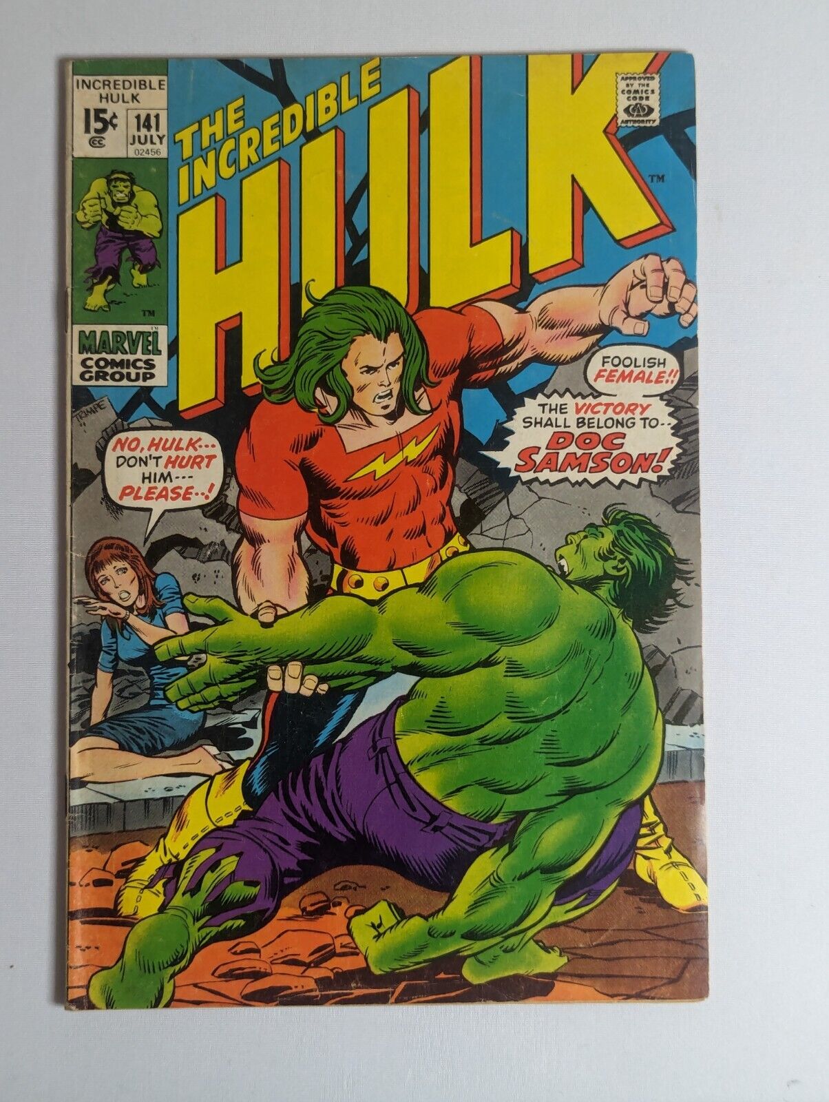 The Incredible Hulk - Issue 141A 🔑Origin & 1st app. Doc Samson - Bronze Age
