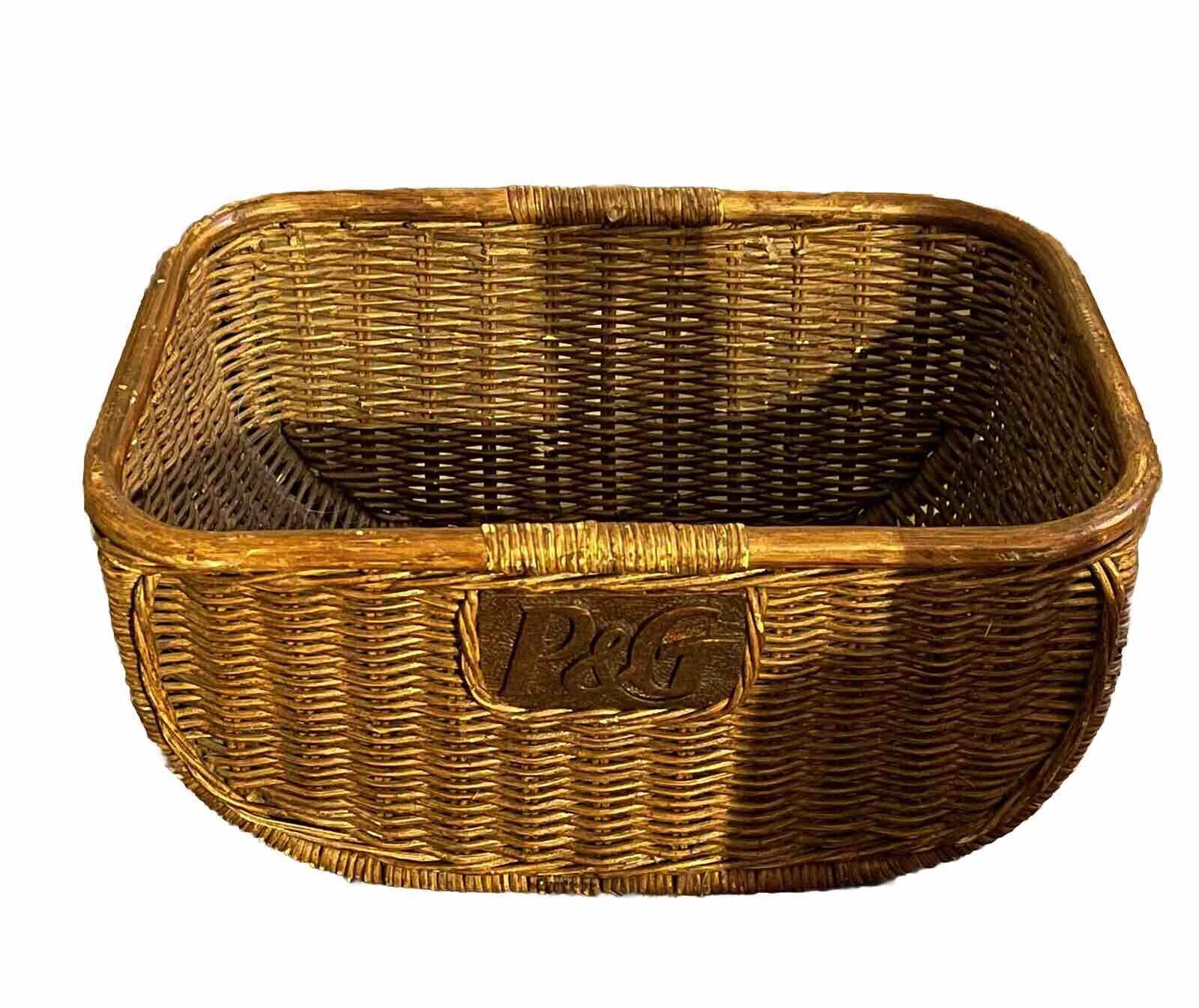 Old Vintage Proctor & Gamble P&G Wicker Advertising Basket