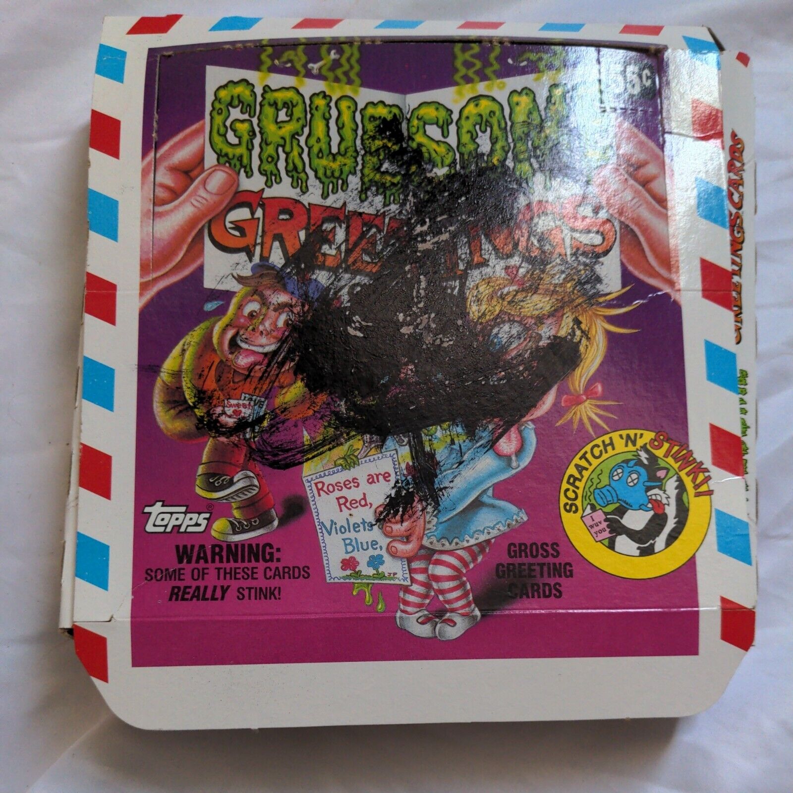 Topps Gruesome Greetings 34 SEALED CARD packs in BOX Scratch N Stink