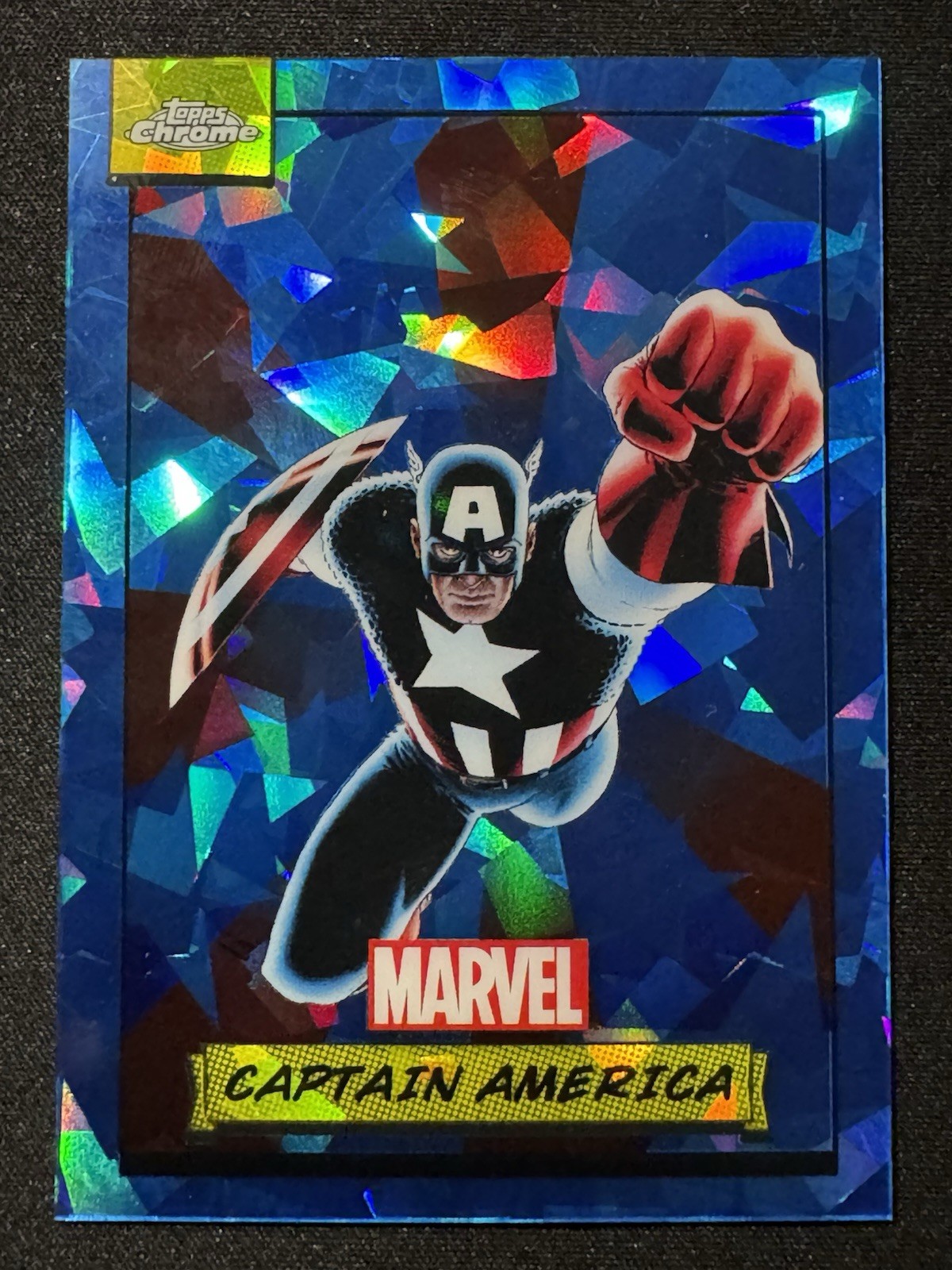 2024 Topps Chrome Marvel Sapphire Captain America #92 READ 2024 Topps Chrome Marvel Sapphire Captain America #92 READ
