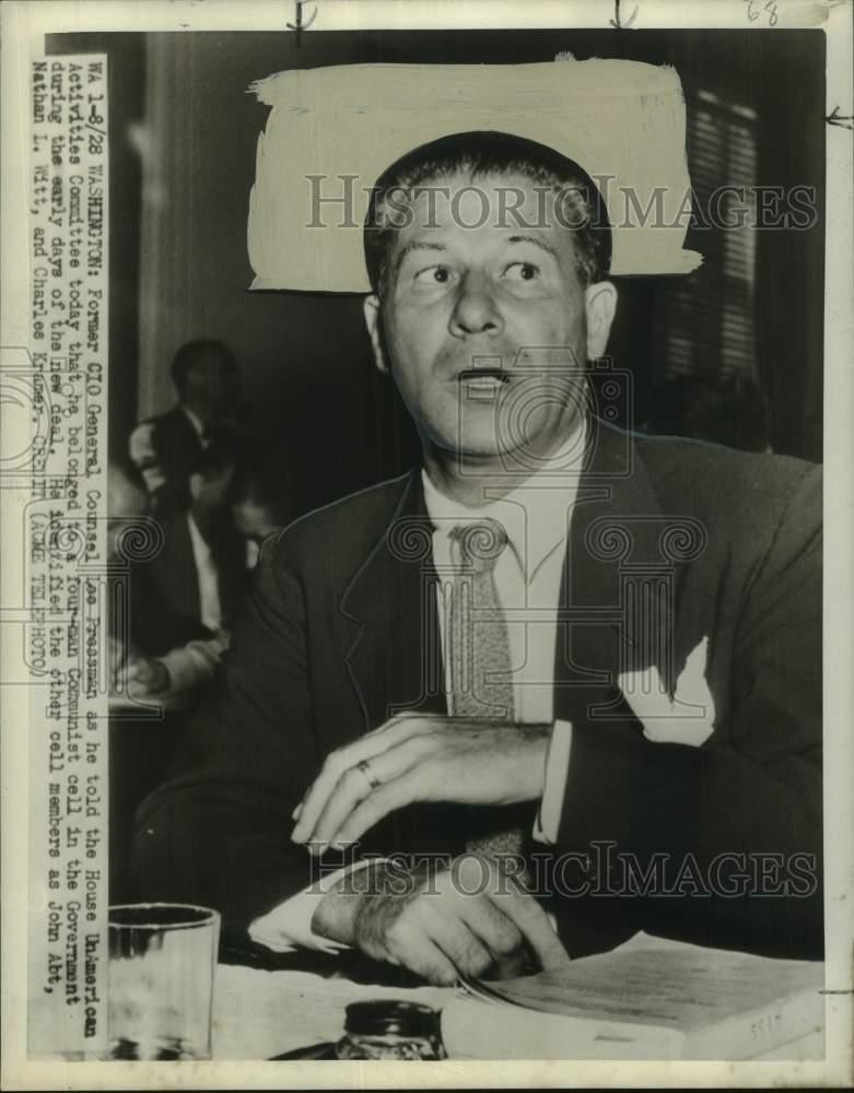 1950 Press Photo Lee Pressman Before House Un-American Activities Committee 1950 Press Photo Lee Pressman Before House Un-American Activities Committee