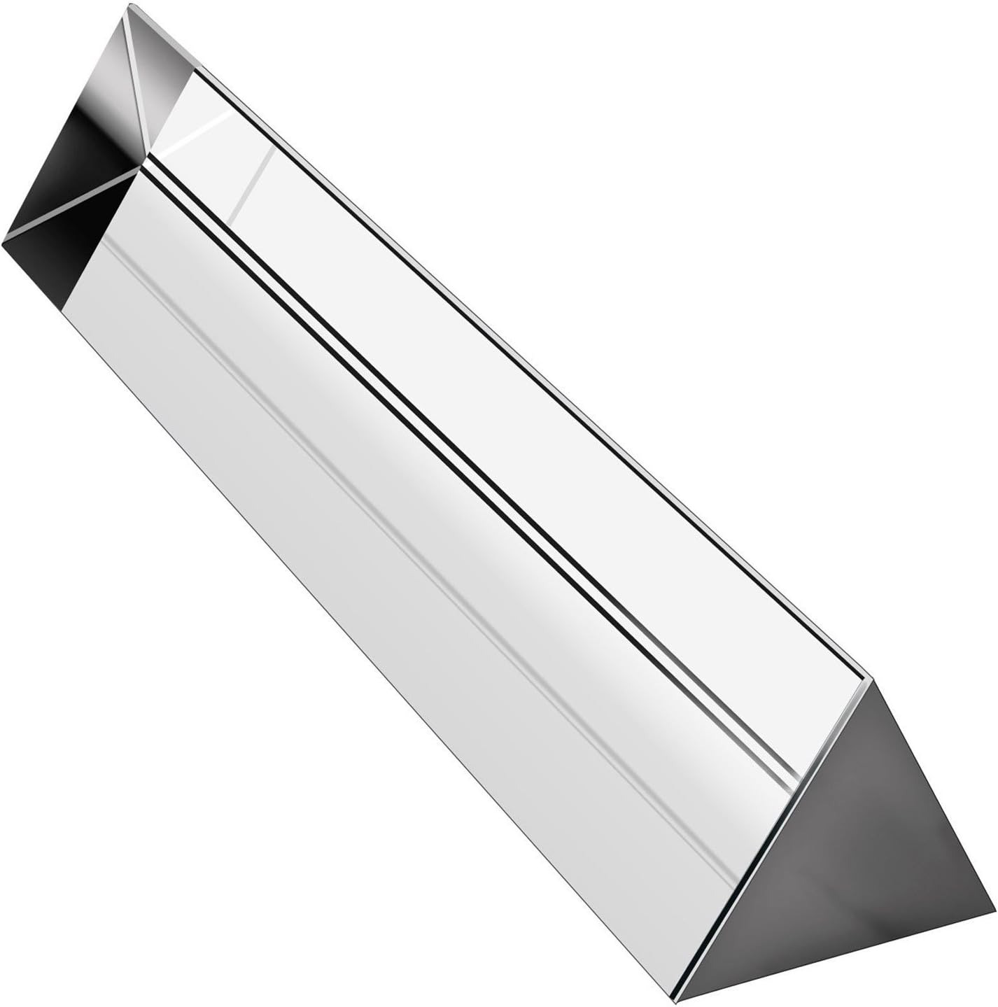 6 Inch Optical Glass Triangular Prism for Teaching Light Spectrum Physics and Ph