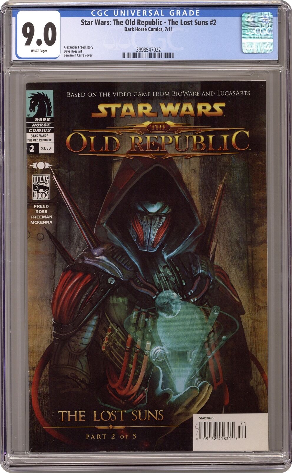 Star Wars The Old Republic The Lost Suns #2 CGC 9.0 2011 3998547022
