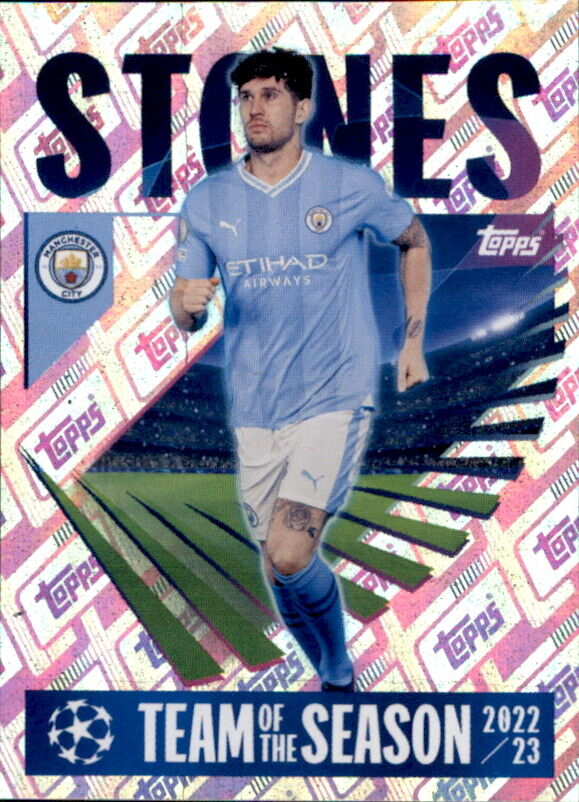 Topps Champions League 2023 2024 John Stones 9 Sticker - Manchester City