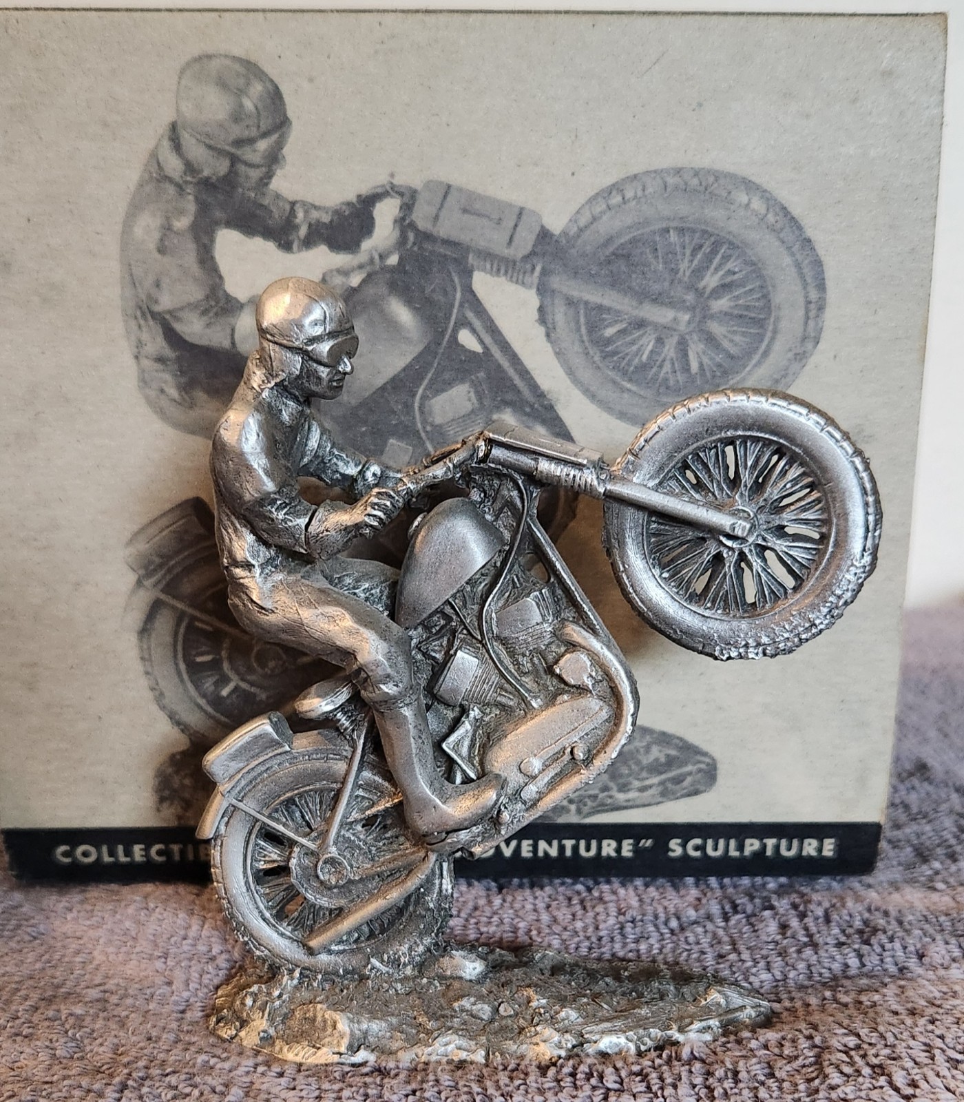Harley Davidson Vintage Dirt Racer Fine Pewter Replica Off Road Adventure