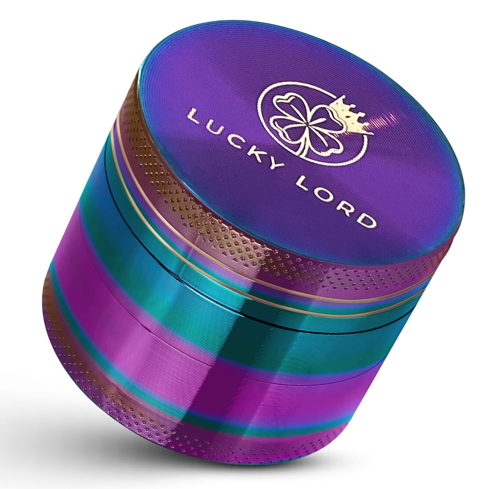Lucky Lord Spice Herb Tobacco Grinder 2.5 Inch 4 Piece Crusher Aluminum Grinder