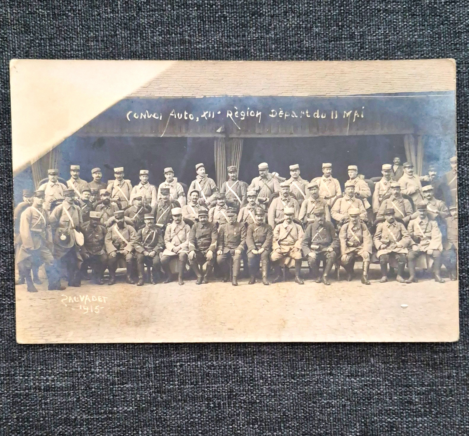 1915 French Military transport unit, Real Photo Postcard Unposted WWI 1915 French Military transport unit, Real Photo Postcard Unposted WWI